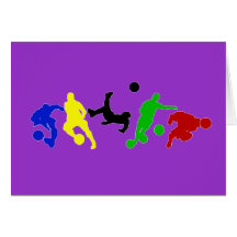 Soccer players   football sports fan card