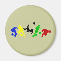 Soccer players   football sports fan magnets