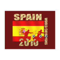 Soccer players Spain 2010 Bend it Futbol Art Post Cards