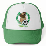 Soccer Pug Hats (green) Team Pug