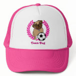 Soccer Pug Hats (pink) Team Pug