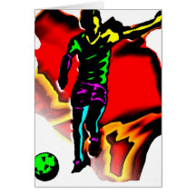 SOCCER RED KICKER CARD