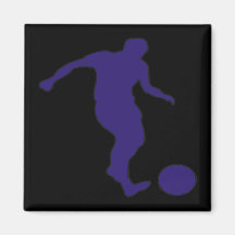 Soccer Silhouette Fridge Magnet
