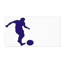Soccer Silhouette Labels