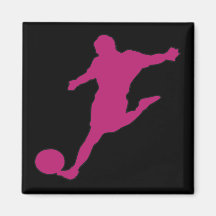 Soccer Silhouette Refrigerator Magnet
