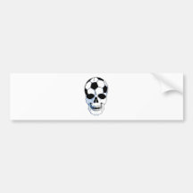 Soccer Skull (Football Skull) Bumper Stickers