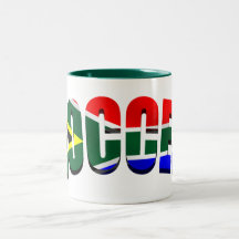 Soccer South Africa flag Soccer fans gifts Mugs