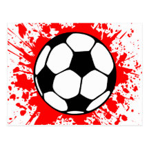 soccer splat. post cards