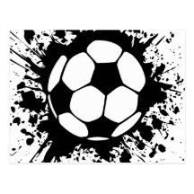 soccer splat. postcards