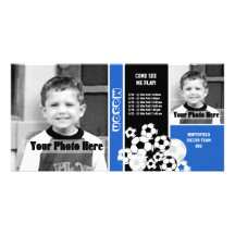 Soccer Sport Schedule Custom Photo Card