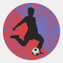 Soccer Sticker - Boy Red