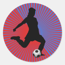 Soccer Sticker - Girl Red