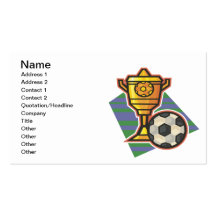 Soccer Trophy Business Card Template