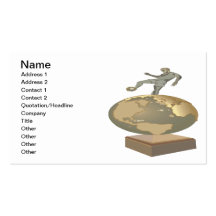 Soccer Trophy Business Card Template
