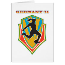 soccer women germany 11 greeting cards