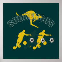 Socceroos soccer players Bend it Kangaroo gifts Posters