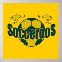 Socceroos world soccer Roos logo gifts Posters