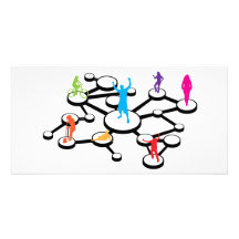Social Media Connections Diagram Custom Photo Card