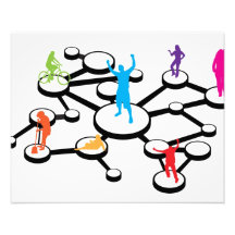 Social Media Connections Diagram Photo Print