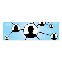 Social Media Friends Diagram Business Cards
