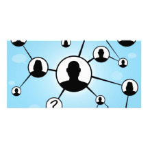 Social Media Friends Diagram Photo Card Template