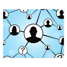 Social Media Friends Diagram Photo Print