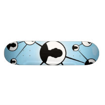 Social Media Friends Diagram Skate Board Deck