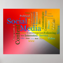 Social Media Related Text Print