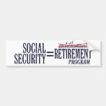 Social Security Entitlements Bumper Sticker