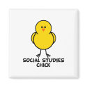 Social Studies Chick magnets