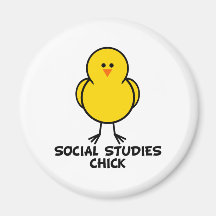 Social Studies Chick Refrigerator Magnets