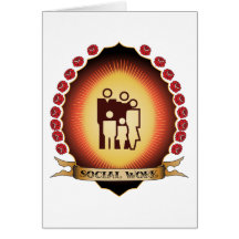 Social Work Mandorla Greeting Cards