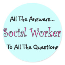 Social Worker "All The Answers" Sticker