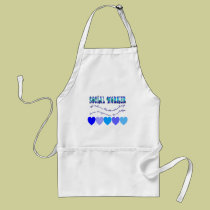 Social Worker BLUE HEARTS aprons