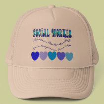 Social Worker BLUE HEARTS hats