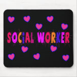 Social Worker HEARTS Mousepads