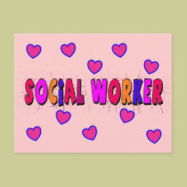 Social Worker HEARTS postcards