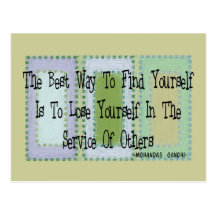 Social Worker (Mahandas Gandhi Quote) Postcards