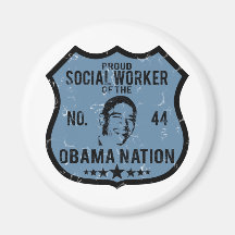 Social Worker Obama Nation Magnet