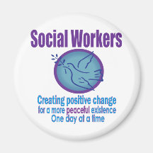Social Worker Peace Dove Design Magnet