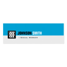 Social Worker - Personal Aqua Blue Business Card Templates