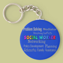 Social Worker Professional Duties Design keychains