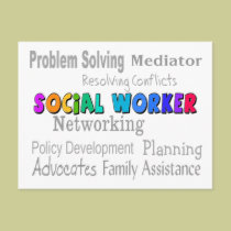 Social Worker Professional Duties Design postcards