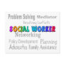 Social Worker Professional Duties Design Postcard
