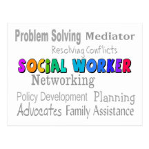 Social Worker Professional Duties Design Postcard