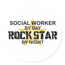 Social Worker Rock Star by Night