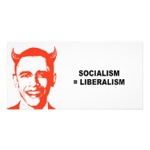 Socialism equals Liberalism Custom Photo Card