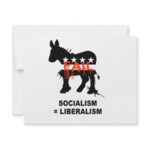 Socialism equals Liberalism Custom Announcement