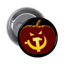 Socialist Jack-O-Lantern Pinback Buttons