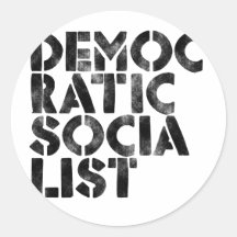 Socialiste Democratic Adhésif Rond